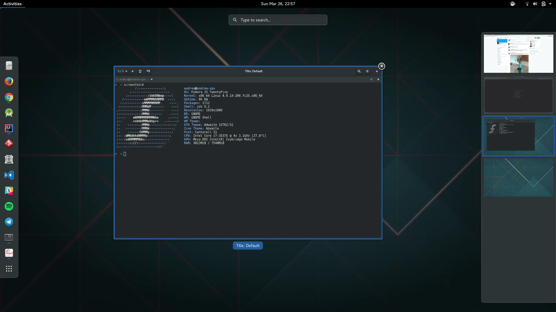 Fedora 25 Screenshot 4